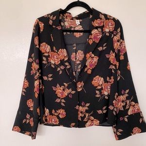 Floral, flowy blazer